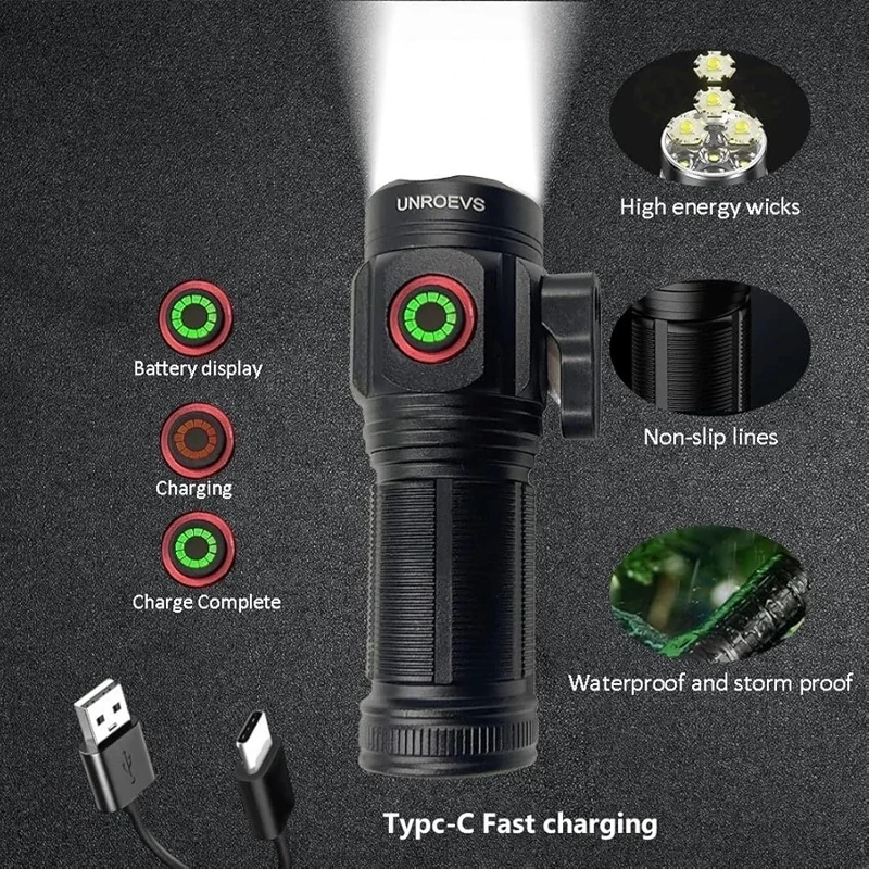 چراغ قوه چهار لامپ، چراغ قوه تاکتیکال، چراغ قوه LED