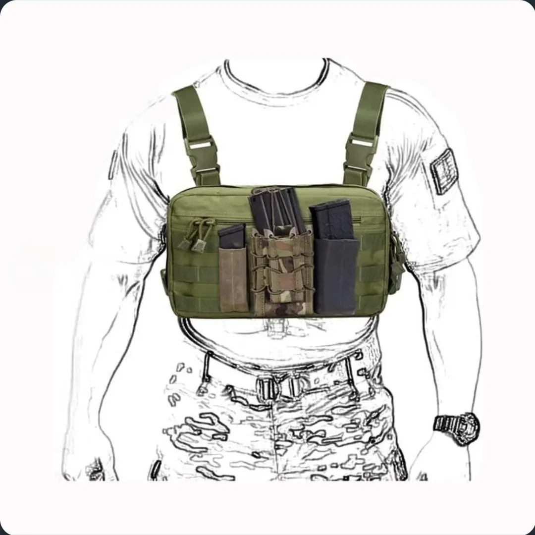 کیف سینه ای پارچه کوردورا دو رنگ مشکی و سبز
